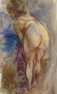 George Grosz - Nude Bending Over, 1939