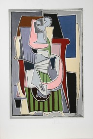 Pablo Picasso-Femme au Tablier Rayer Vert  2-B  1979-1982