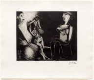 Pablo Picasso-Homme avec Deux Femmes Nues  from the 347 Series  1968