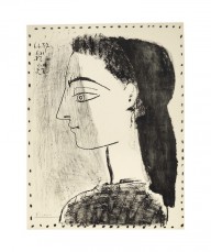 Pablo Picasso-Jacqueline au mouchoir noir  1959