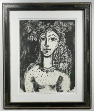 Pablo Picasso-Jeune fille inspiré par Cranach (black)  1949