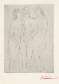Pablo Picasso-Les Trois Baigneuses  I (The Three Bathers  I)  1922-1923