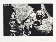 Pablo Picasso-Peintre avec un modèle à demi allongé  from La Série 347  1968