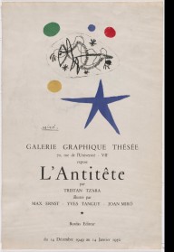ZYMd-5422-Galerie Graphique Thésée expose L' Antitête par Tristan Tzara Illustré par Max Ernst -