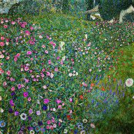 维也纳 克里姆特 意大利的风景花园 油画