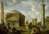 Giovanni Pauolo Panini Fantasy View with the Pantheon and other Monuments of Ancient Rome 