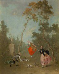 Norbert Grund Lady on a Swing Gallant Scene in the Park I 