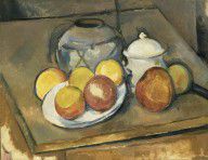 Paul Cézanne Straw-Trimmed Vase Sugar Bowl and Apples