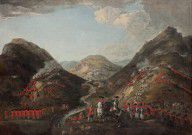 Peter Tillemans The Battle of Glenshiel 1719. Figures probably include Lord George Murray