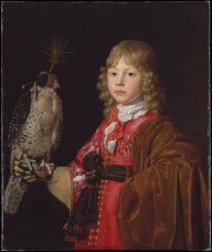 荷兰 Wallerant Vaillant 男孩和猎鹰 