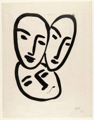 Apollinaire, Matisse, Rouveyre (Trois têtes. A l'amitié)_(c. 1951-52, printed 1966)