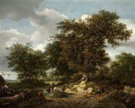 Ruisdael, Jacob van_ Berchem, Nicolaes Pietersz-The Great Oak
