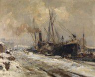 Maurits Blieck - Antwerp Harbour in Winter