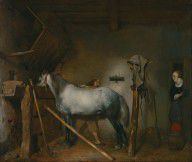 Gerard ter Borch (Dutch Horse Stable 