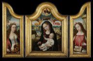 Master of the Magdalen Legend - Triptych of the Virgin and Child with Saints Catherine and Barbar