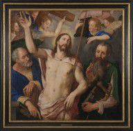 Michiel Coxie - Triptiek met de triomf van Christus en de schenkersfamilie m