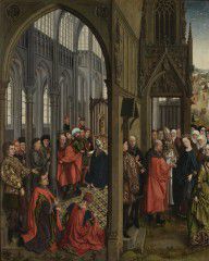 Rogier van der Weyden (Anoniem navolger van) - The Flowering of Joseph's Rod and the betrothal of