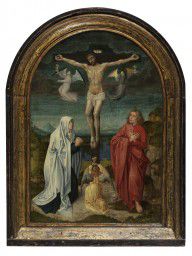 Zuidelijke Nederlanden Anonieme Meester - Calvary Christ on the Cross inbetween the Holy Virgin 2