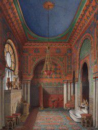 Hau Edward Petrovich - Interiors of the Winter Palace. The Bathroom of Empress Alexandra Fyodorov