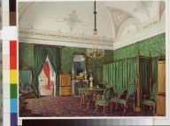 Hau, Edward Petrovich - Interiors of the Winter Palace. The Third Reserved Apartment. A Bedroom