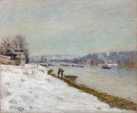 Alfred Sisley - The Embankment at Billancourt - Snow, 1879