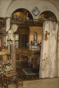 Anna Alma-Tadema - Interior of the Gold Room, Townshend House, London, ca. 1883