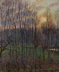 Camille Pissarro - Poplars, Sunset at Eragny, 1894