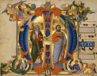 Don Silvestro dei Gherarducci - Initial M with Saints James and Andrew, ca. 1380