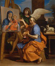 Giovanni Francesco Barbieri (Il Guercino) - Saint Luke Displaying a Painting of the Virgin, 1652-