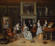 Jan Steen - Fantasy Interior with Jan Steen and the Family of Gerrit Schouten, ca. 1659-1660