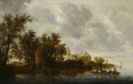 Salomon van Ruysdael - Landscape with a Ferry, 1644