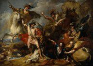 Benjamin West Alexander III of Scotland Rescued from the Fury of a Stag by the Intrepidity of Col