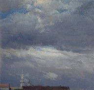Johan Christian Clausen Dahl - Gewitterwolken uber dem Schlossturm von Dresden
