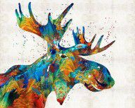13455059_Colorful_Moose_Art_-_Confetti_-_By_Sharon_Cummings