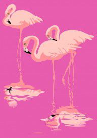 15832264_3_Pink_Flamingos_Abstract_Pop_Art_Nouveau_Graphic_Art_Retro_Stylized_Florida