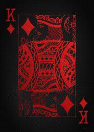 14167685_King_Of_Diamonds_In_Red_On_Black_Canvas