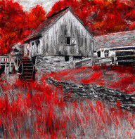 13388087_Autumn_Promise-_Red_And_Gray_Art