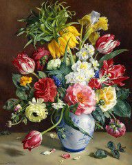 8698445_Flowers_In_A_Blue_And_White_Vase
