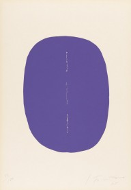 Lucio Fontana-Concetto Spaziale (Ovale violet avec fente). 1965.