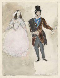 Marc Chagall - A Poet and His Muse, costume design for Aleko