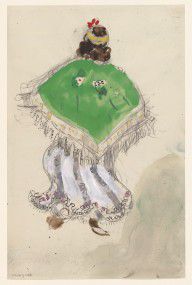 Marc Chagall - A Gypsy, costume design for Aleko