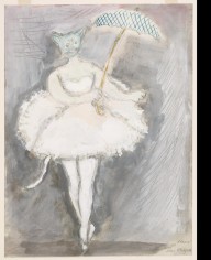 A Cat. Costume design for Scene IV of the ballet Aleko_(1942)