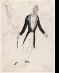 A Gentleman. Costume design for Scene IV of the ballet Aleko_(1942)