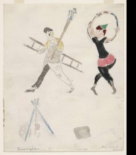 A Lamplighter and an Acrobat, costume design for Aleko (Scene IV)_(1942)