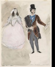 A Poet and His Muse. Costume design for Scene IV of the ballet Aleko_(1942)