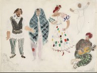 A Street Dancer and Gypsies, costume design for Aleko (Scene II)_(1942)