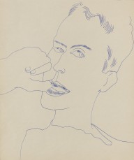 Andy Warhol-Young man with hearts (IV). Um 1956.