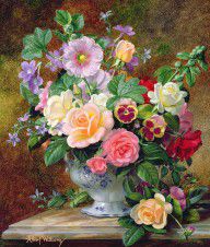 8070595_Roses_Pansies_And_Other_Flowers_In_A_Vase