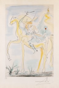 Salvador Dal�-Couple � cheval (Paar zu Pferde). 1971.