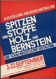 Ausstellung am Adolf-Mittag-See, Spitzen und Stoffe, Holz und Bernstein_1920-1937